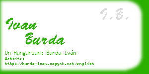 ivan burda business card